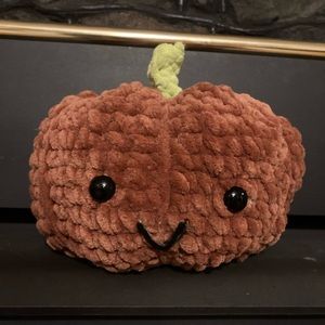 Cute Pumpkin Crochet Plush Toy, Handmade